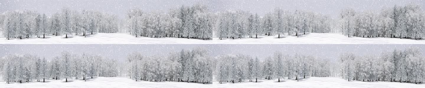 循环暴雪雪景下雪天