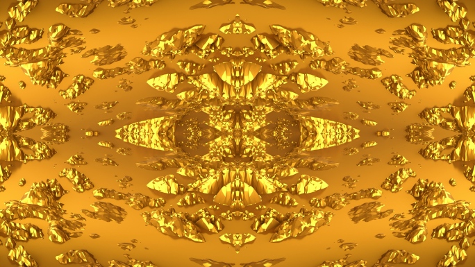 【4K时尚背景】黄金浮雕空间花纹富贵视觉