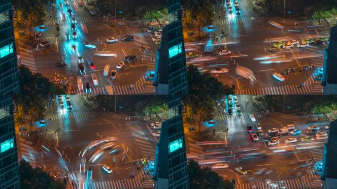 天仙桥北路_大慈寺路_车来车往_夜景延时