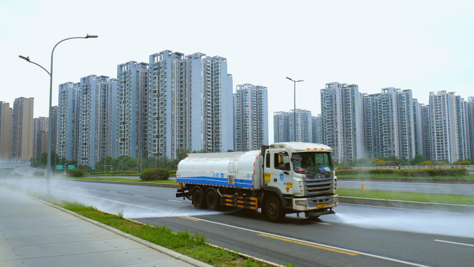 洒水车卫生城市环卫道路清洁防尘垃圾车转运