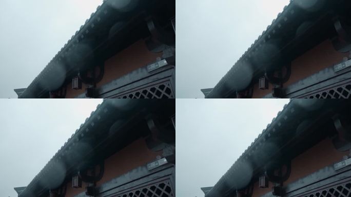 【4K原创版权】宁静解压的雨天雨水升格