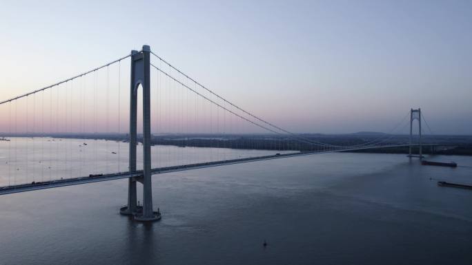 桥梁跨江大桥通车长江航拍4K素材