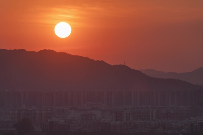 【梅州日出日落】延时视频素材