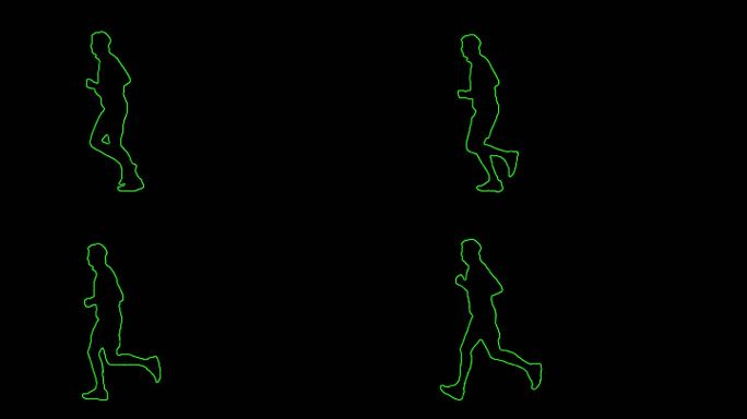 人跑步-激光投影人-山体投影互动跑步