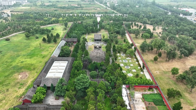 航拍登封天地之中观星台