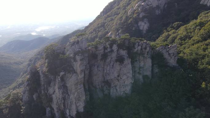 沂蒙山龟蒙景区鹰窝峰航拍视频4k临沂风景