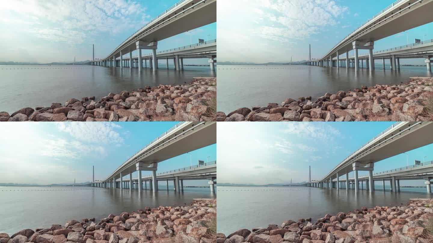 4K 深圳湾大桥 观桥公园 跨海大桥