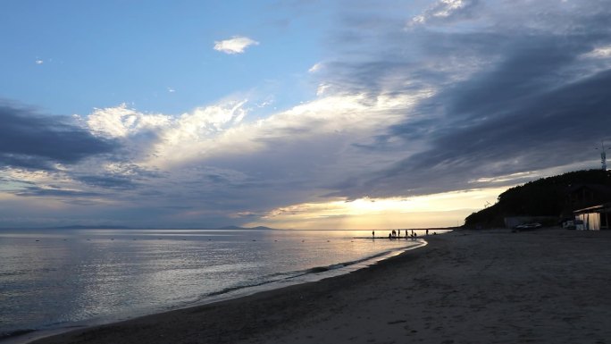 湖边，海边，日落，夕阳，宁静，温馨，安静