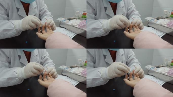 血液测试血液测试擦拭手指