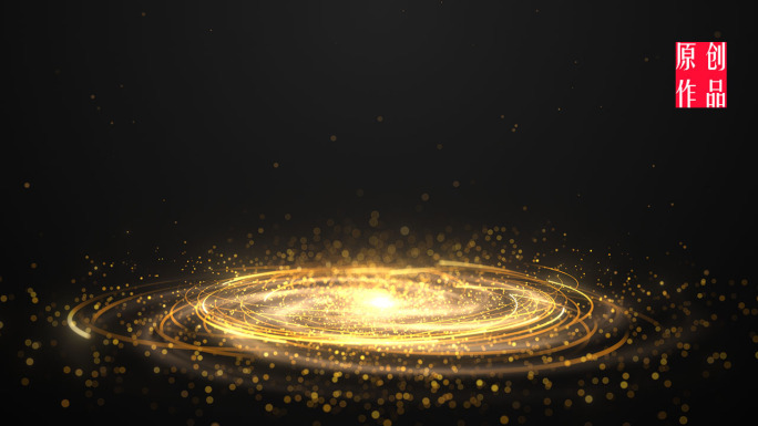 金色粒子星空宇宙+循环视频素材