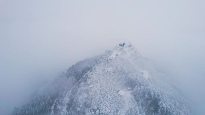 2021南岳冬季12月雪雾凇航拍（VJ）