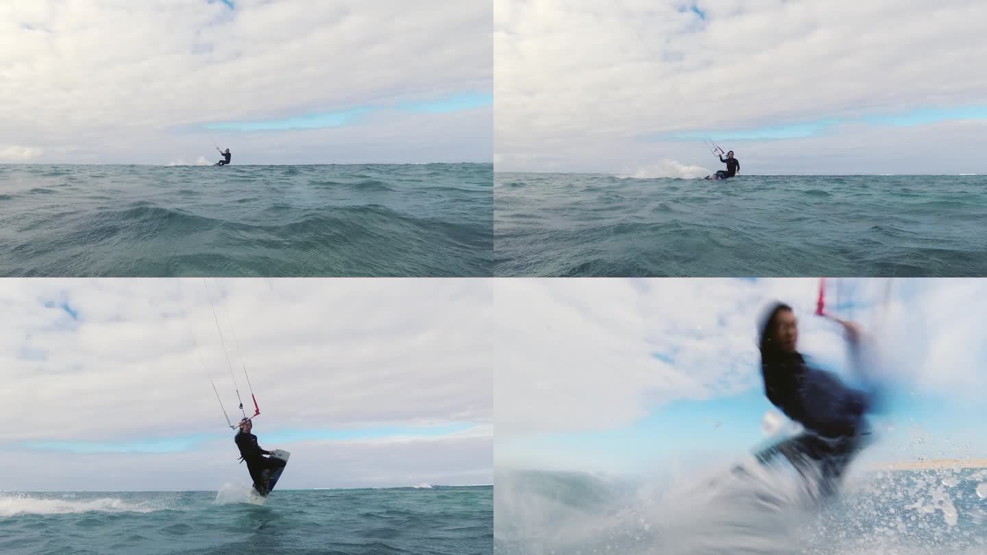 海上极限运动风筝冲浪