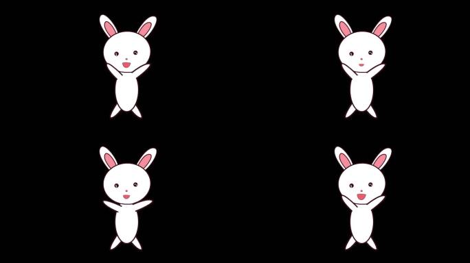卡通可爱小兔子-带通道