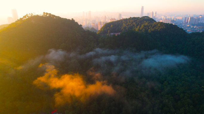 贵阳黔灵山日出云海