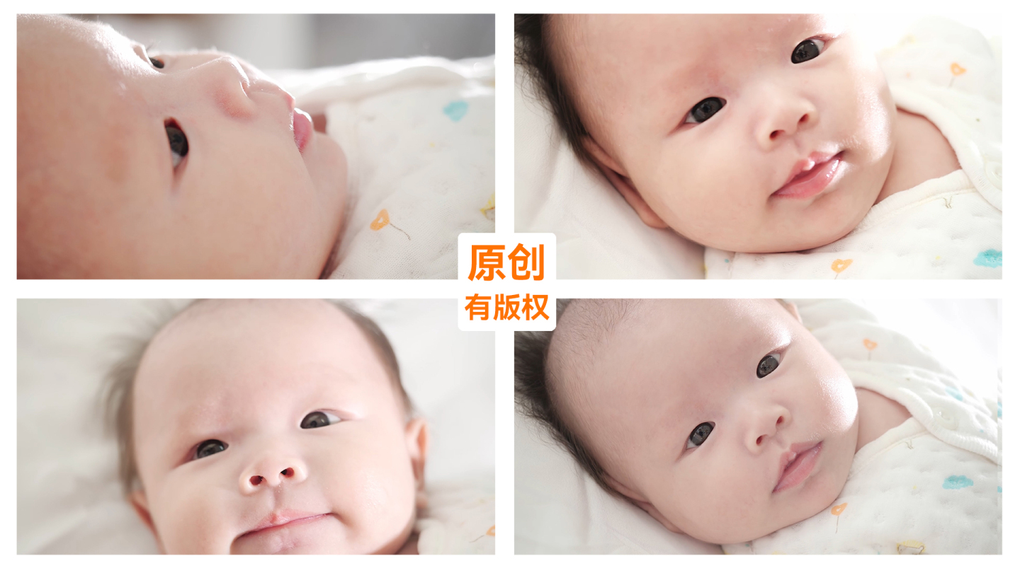 婴儿婴儿脸部特写婴儿宝宝视频素材