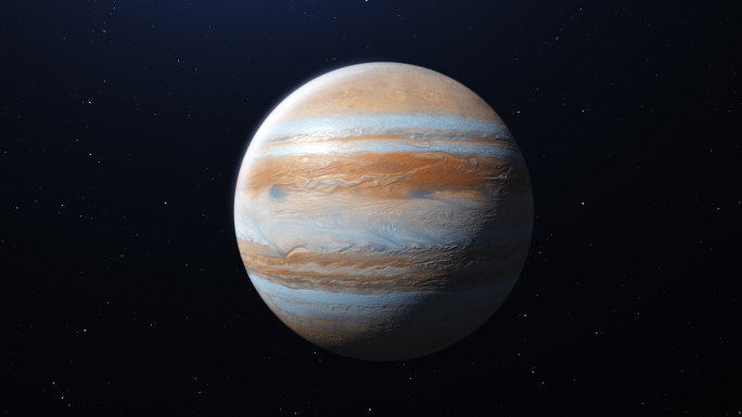4K超清太阳系八大行星木星自转AE工程