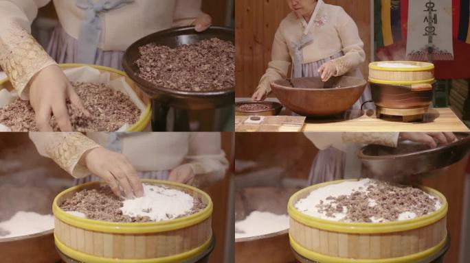 韩式红豆切糕制作流程