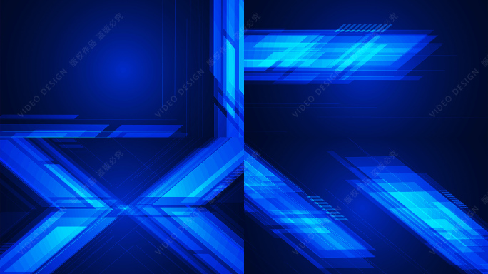 4款循环蓝色玻璃质感背景