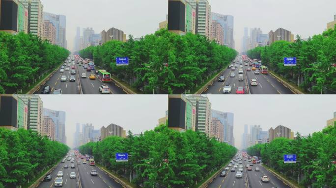 城市繁忙车流实景视频素材4K
