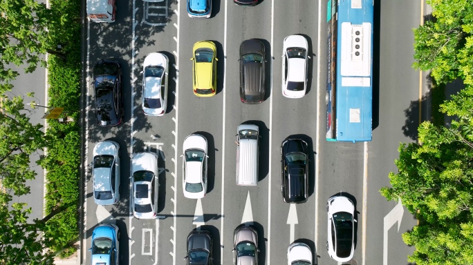 航拍堵车素材合集【原创5.1K50帧】