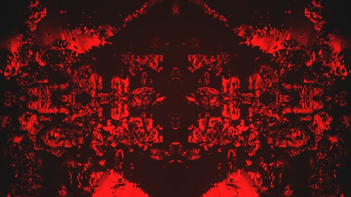 【4K时尚背景】黑红几何花纹霓虹幻影艺术