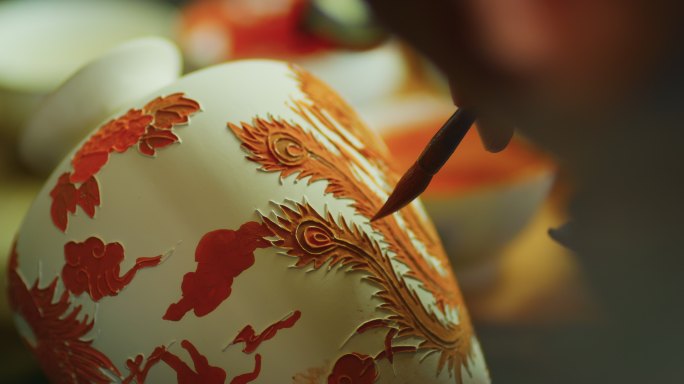 匠人法华器瓷器绘画琉璃艺术品制作