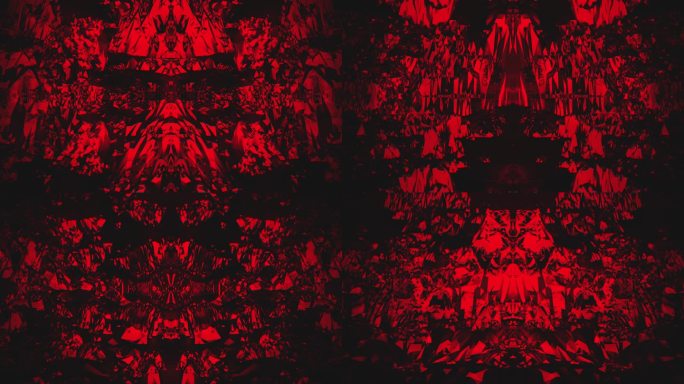 【4K时尚背景】黑红几何镜像霓虹幻影艺术