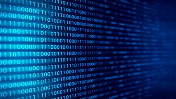 具有二进制代码的技术循环背景