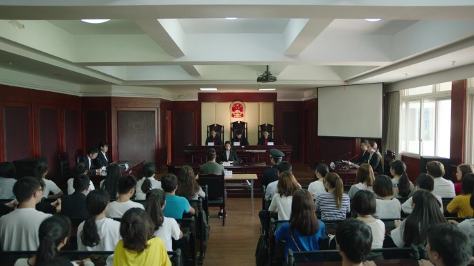 律师开庭法院宣判维护正义大学生模拟法庭