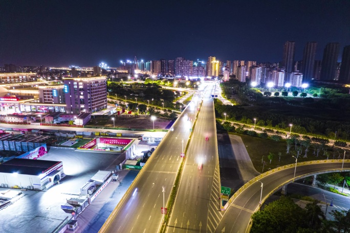 桥面 延时 夜景