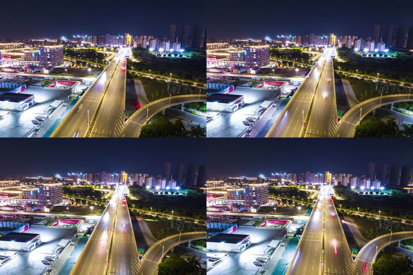 桥面 延时 夜景