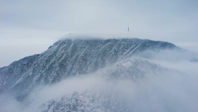 2021大气航拍南岳雾凇雪景（VJ）