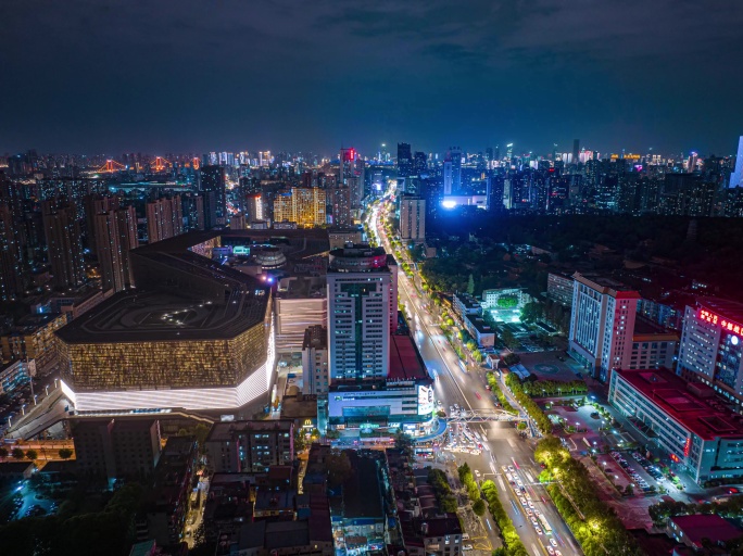 武商梦时代航拍延时夜景