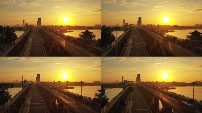 扬州广陵大桥日出