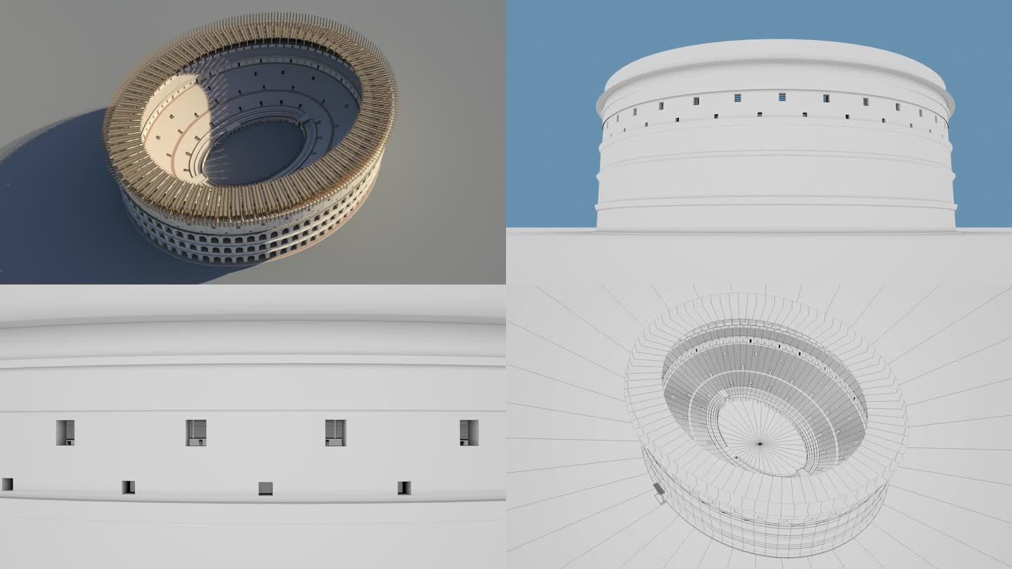 古罗马角斗场三维模型(简模)