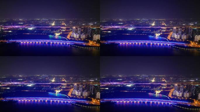 江苏苏州城市夜景航拍 (1)