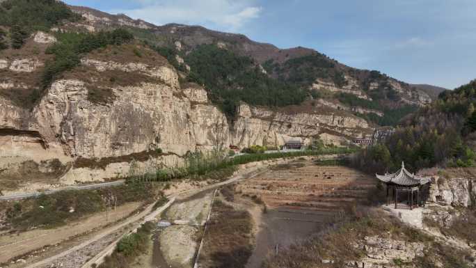 大同浑源五峰山自然风景区航拍