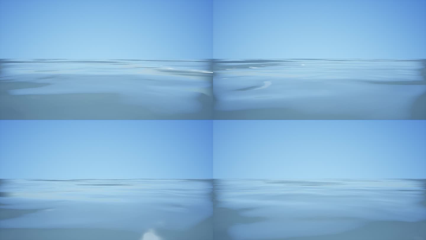 【4K时尚空间】艺术虚幻蓝色水面纯净背景