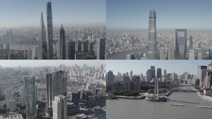 【正版4k】上海地标建筑航拍
