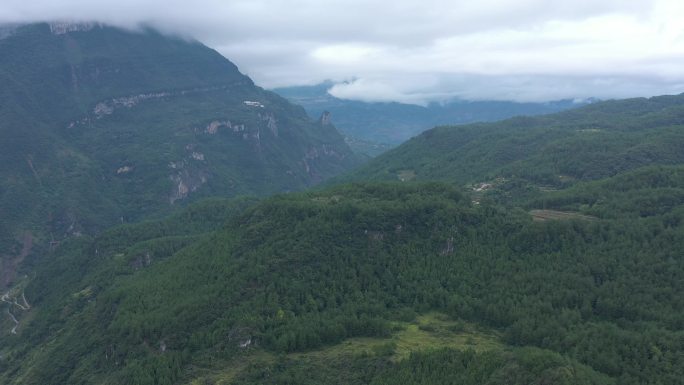 航拍群山云贵高原