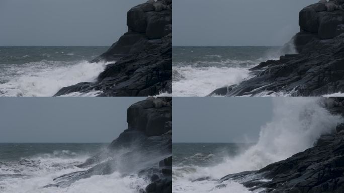 巨浪拍岸-高速摄影
