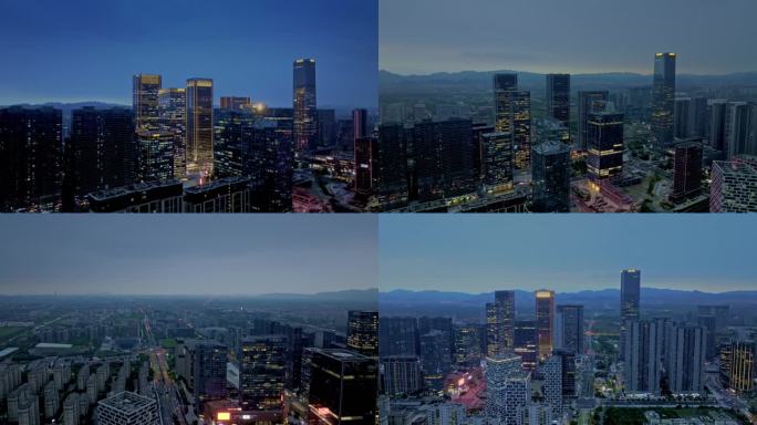 杭州未来科技城城市夜景 4k 60p