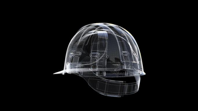 全息三维透明安全帽素材带通道