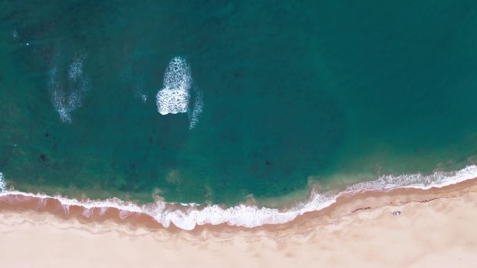 4K 鸟瞰海滩航拍海浪海洋沙滩海浪