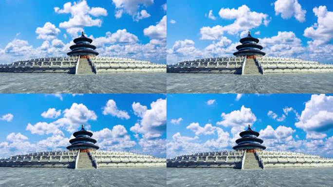 故宫、天坛、天空延时素材1080p