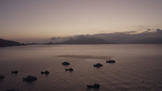 嵛山岛 傍晚 日落 海岛航拍 日落 码头