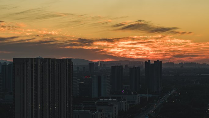 【4K】城市大气日落延时1