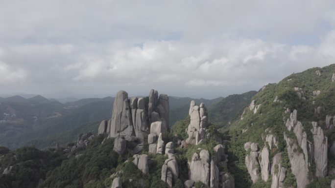 福建 宁德 福鼎 太姥山 航拍 上升