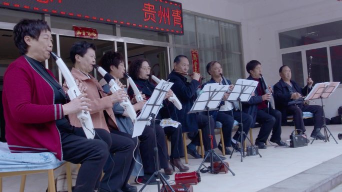 中老年人才艺表演乐器演奏老年乐队