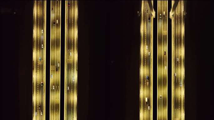 洛溪大桥航拍夜景